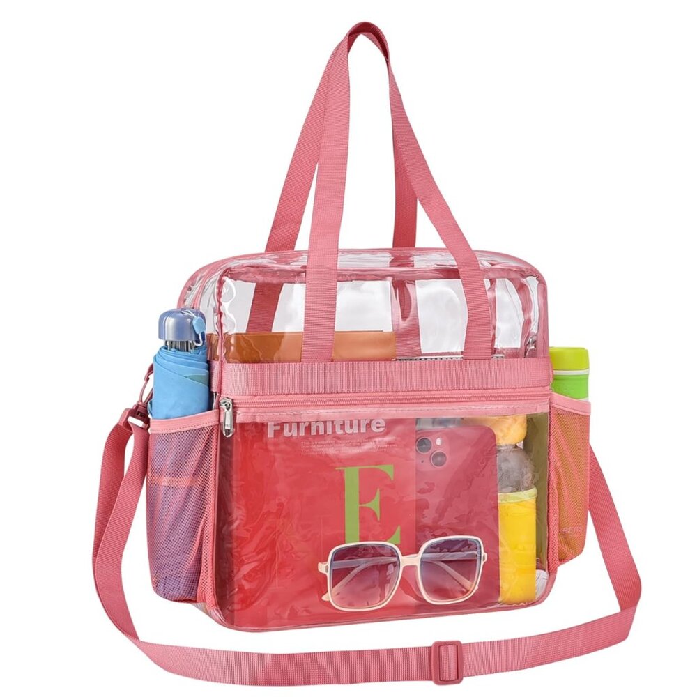 NEW Clear Tote with Reinforced Strap Bag 12x6x12